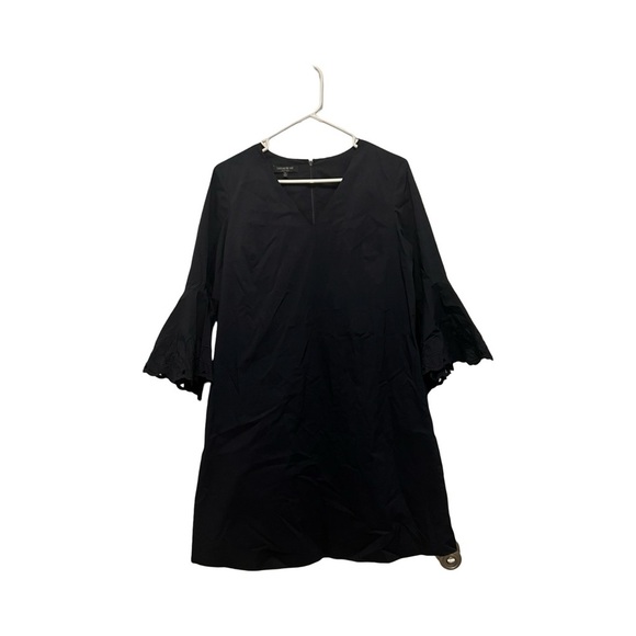 LAFAYETTE 148 NEW YORK Holly Bell Sleeve Shift Dress Navy Blue Medium - Picture 1 of 5
